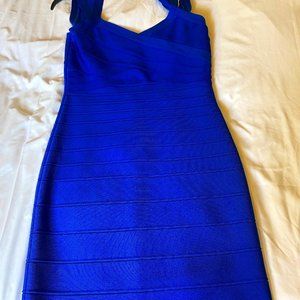 NWT HERVE LEGER BANDAGE WRAP DRESS n ROYAL BLUE